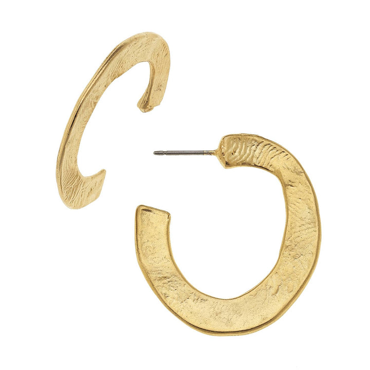 Susan Shaw Small Gold Hoop Earrings