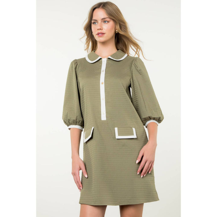 Long Sleeve Textured Midi Dress