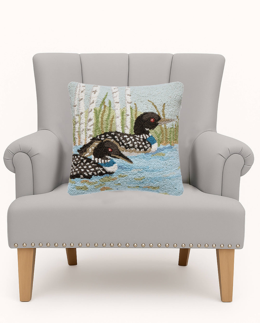 Peking Handicraft Loon Lake Hook Pillow