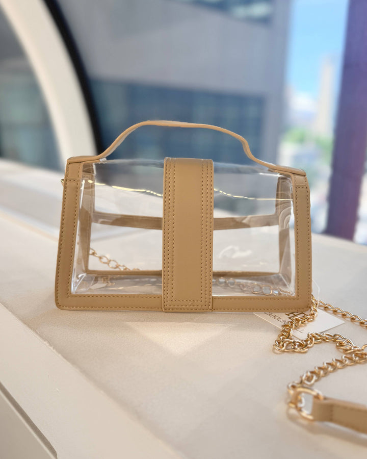 Caroline Hill Grace Clear Bag-Nude