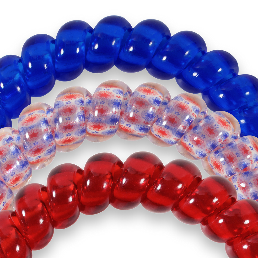 Teleties Patriot Pop Large Hair Ties