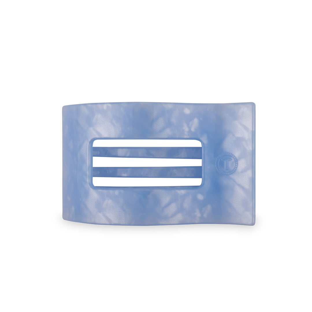 Teleties Flat Rectangle Hair Clip | Medium | Blue Lagoon
