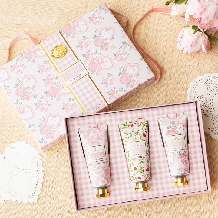 8 Oak Lane Sweetheart Blooms 3pc Boxed Hand Cream Set