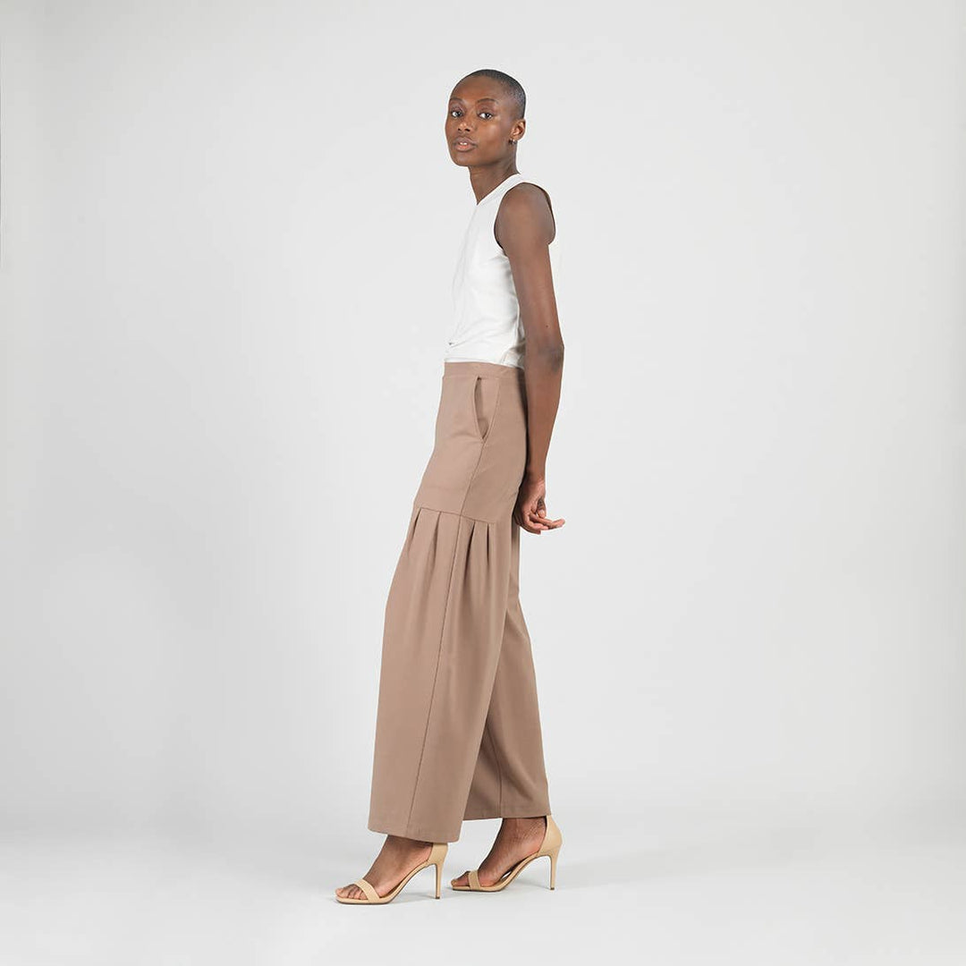 Clara Sun Woo Soft Rayon Knit Wide Leg Pant