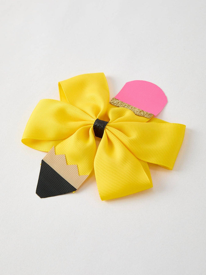 Back To School Pencil Hair Bow Clip