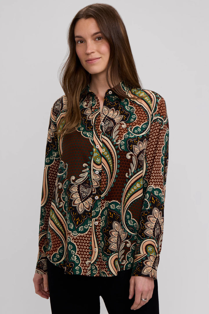 Foxcroft Meghan Autumn Paisley Long Sleeve Shirt