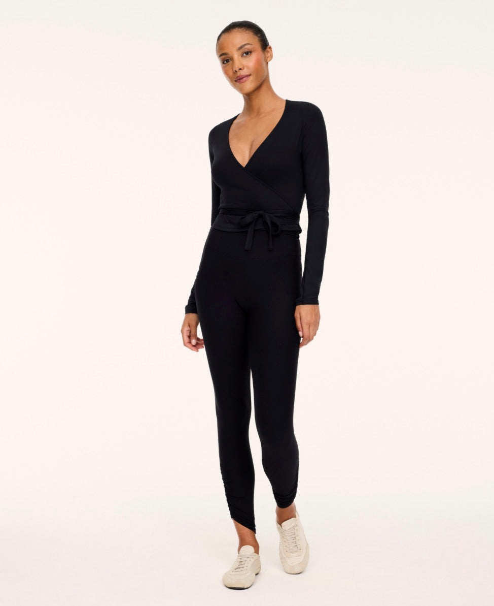 Spanx Very Black Ruched Full Length Leggings