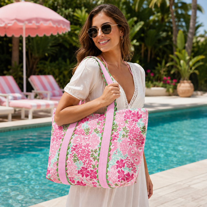 Mary Square Capri Carryall Tote Petal Perfect