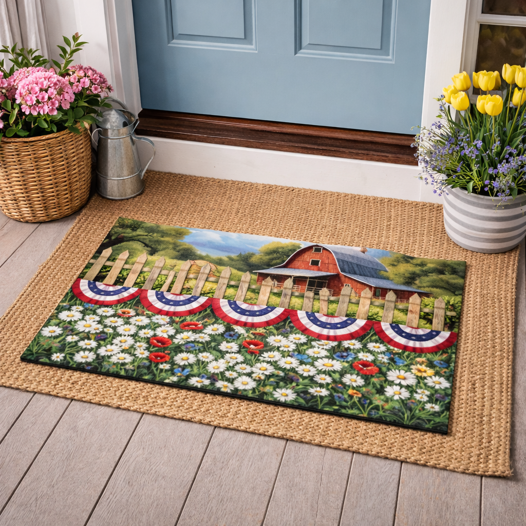 Briarwood Lane American Flower Doormat - 18"x30"