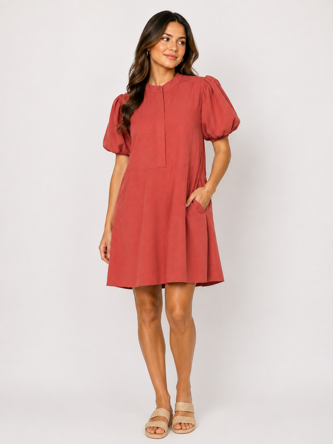 Joy Joy Puff Sleeve A-Line Dress