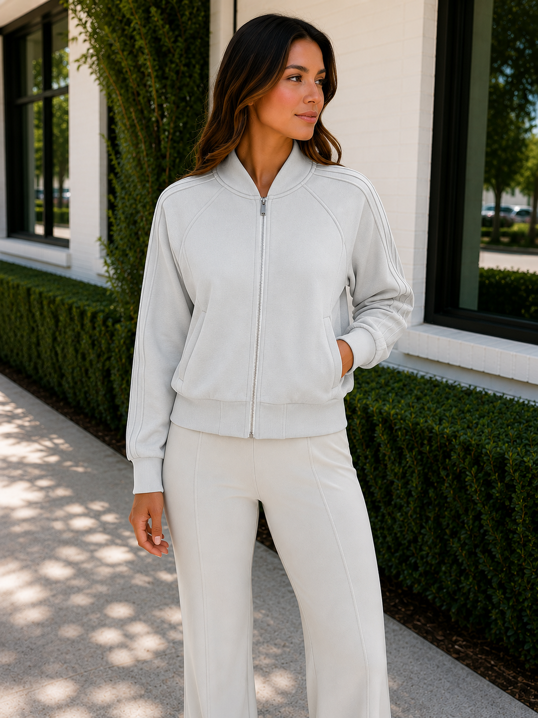 Spanx Airessentials Pintuck Track Jacket- Dew