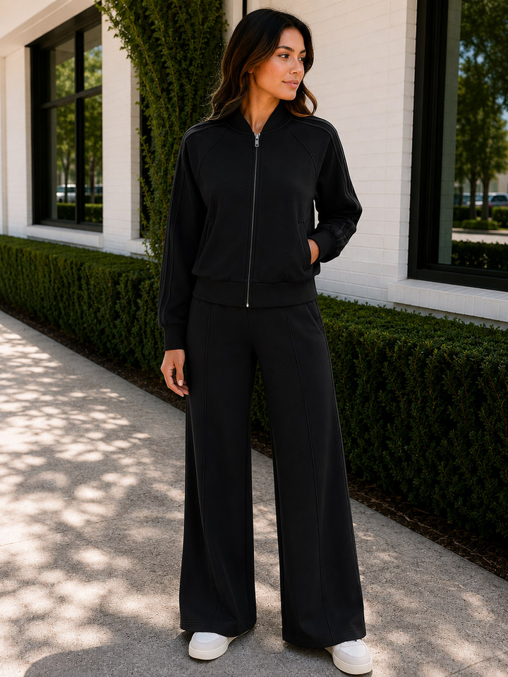Spanx Airessentials Pintuck Wide Leg Pant- Black