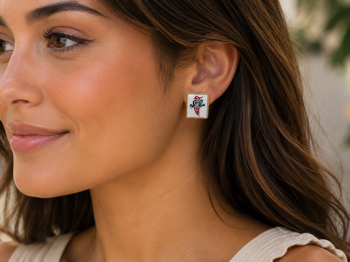 Pattern Pop Stud Earrings