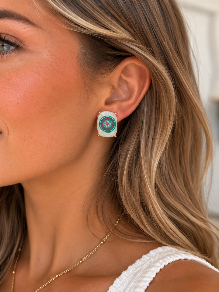 Pattern Pop Stud Earrings