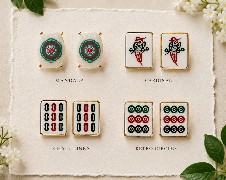 Pattern Pop Stud Earrings