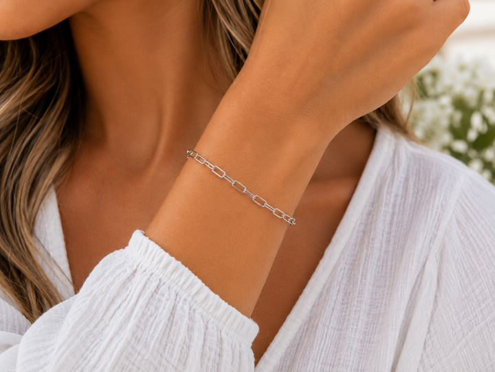 Magnetic Clasp Paperclip Chain Bracelets