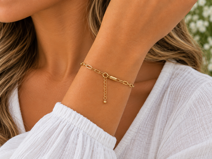 Magnetic Clasp Paperclip Chain Bracelets