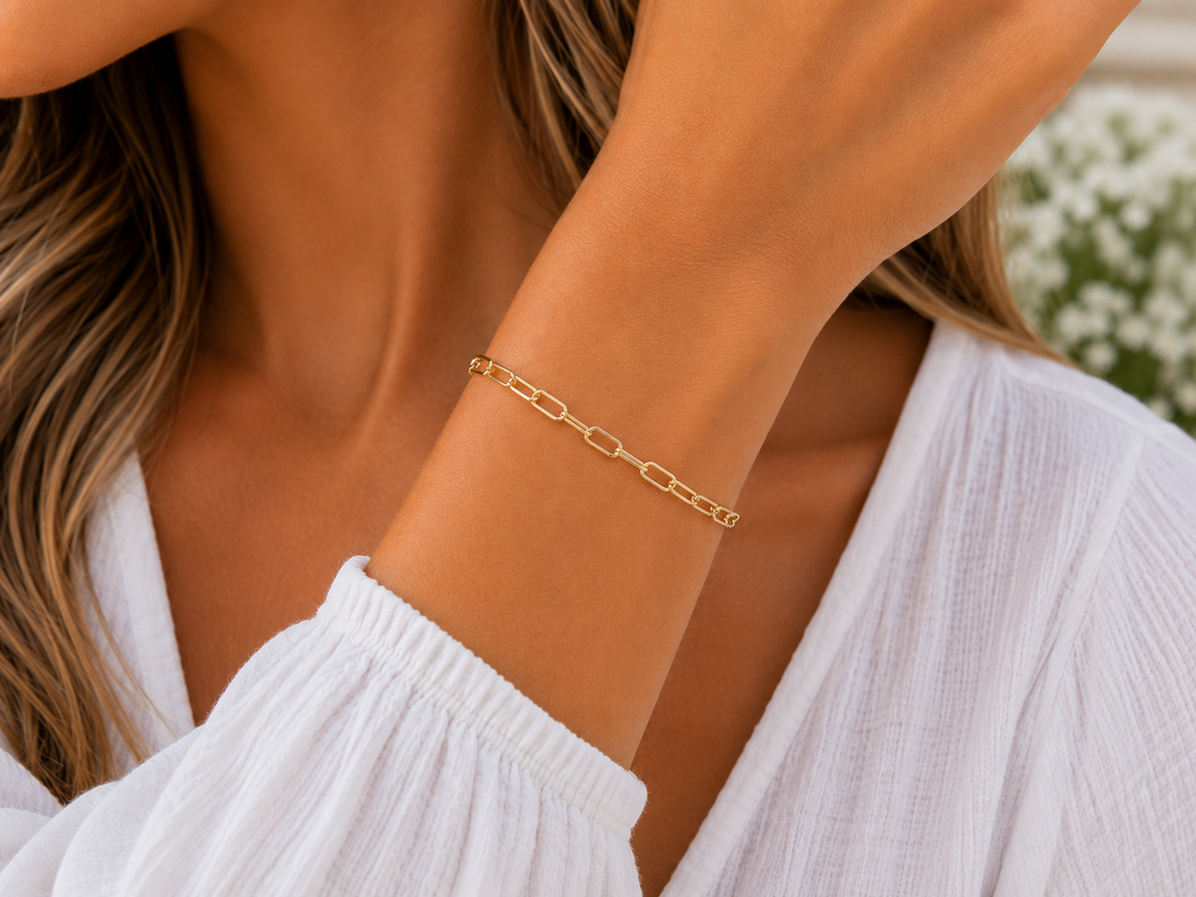 Magnetic Clasp Paperclip Chain Bracelets
