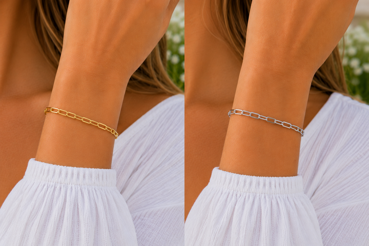 Magnetic Clasp Paperclip Chain Bracelets