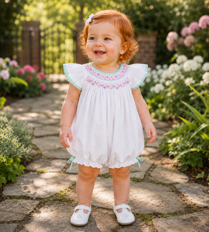 Angel Wing Bubble with Hand Bishop Smocking