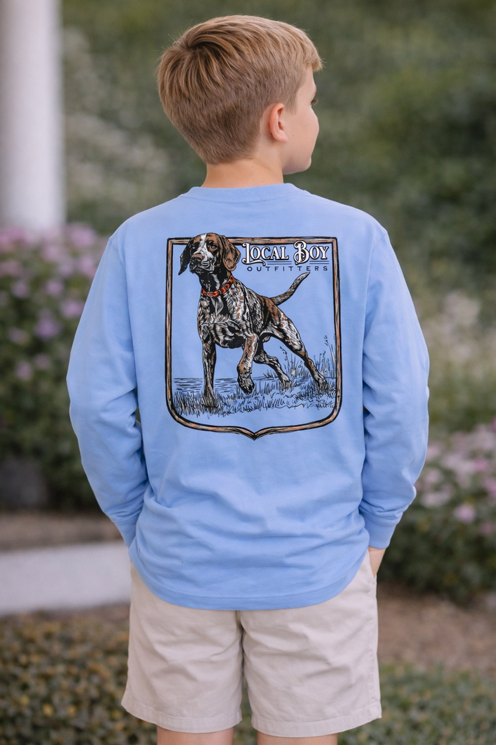 Local Boy Outfitters Youth Washed Denim GSP Hunt Long Sleeve Tee