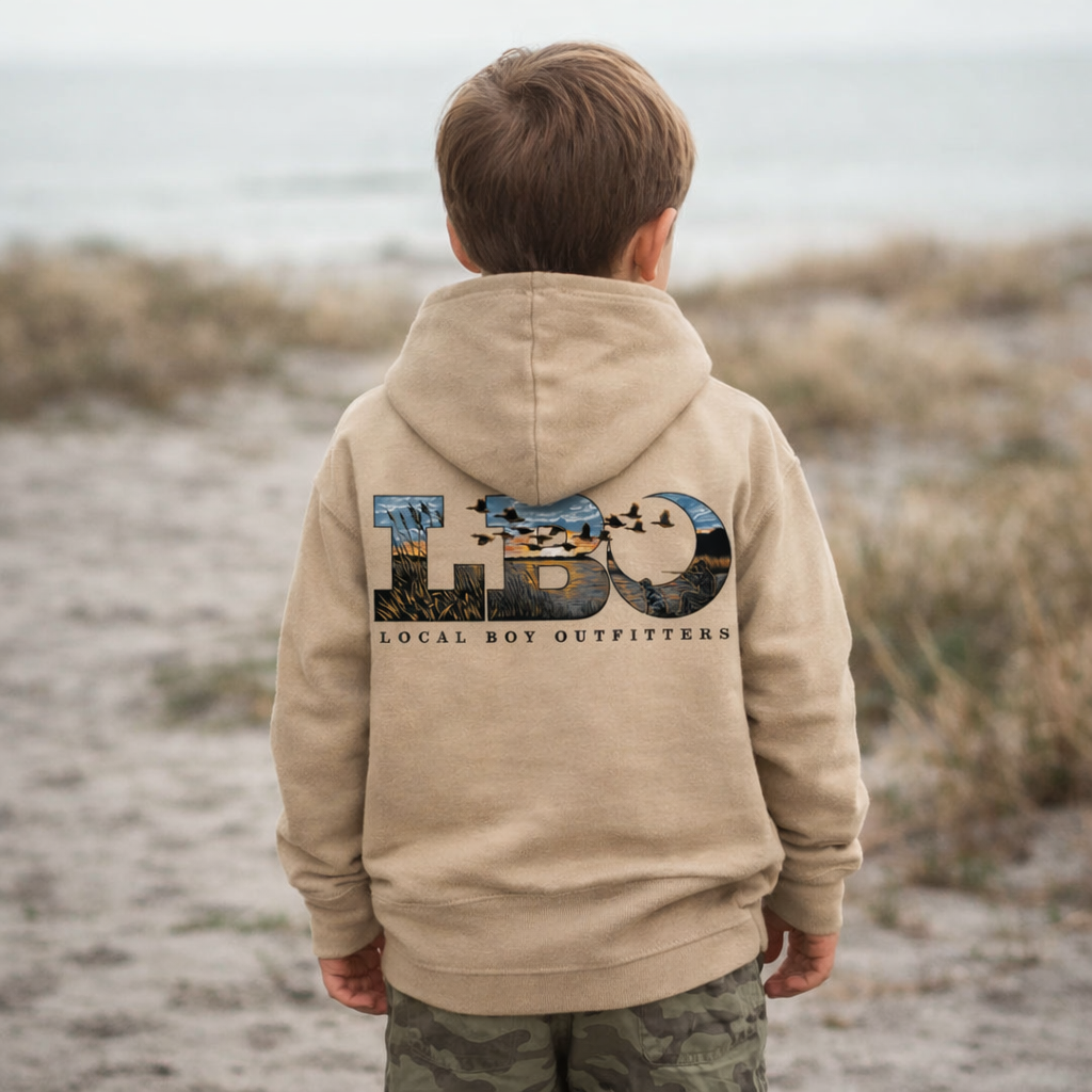 Local Boy Outfitters Desert Sand Youth LBO Marsh Scene Brushwood Hoodie