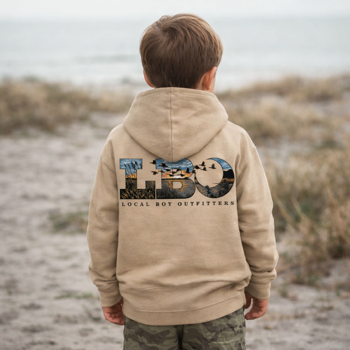 Local Boy Outfitters Desert Sand Youth LBO Marsh Scene Brushwood Hoodie