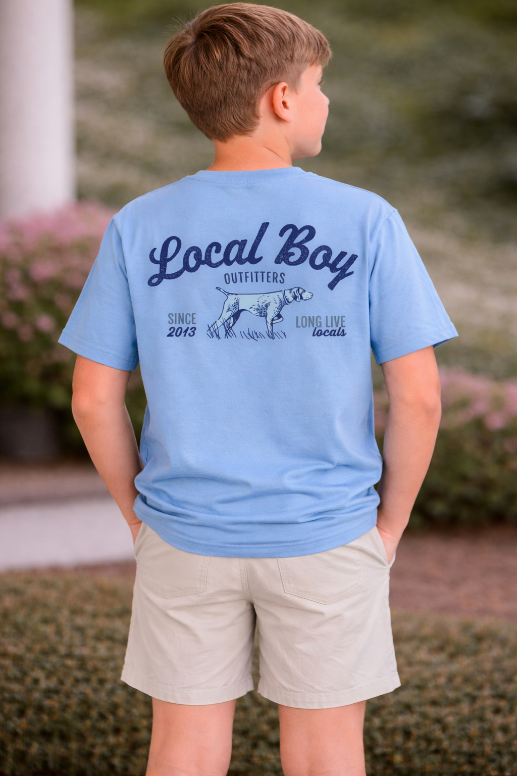 Local Boy Outfitters Washed Denim Youth Bird Dog Arch T-Shirt