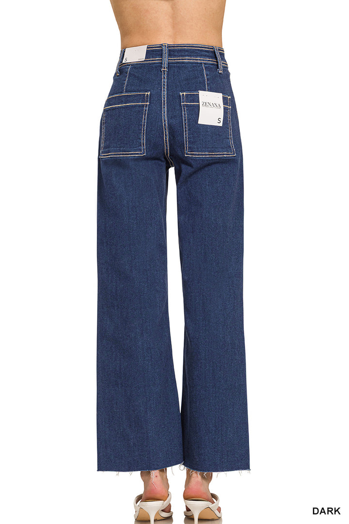 Zenana Dark Straight Leg Denim