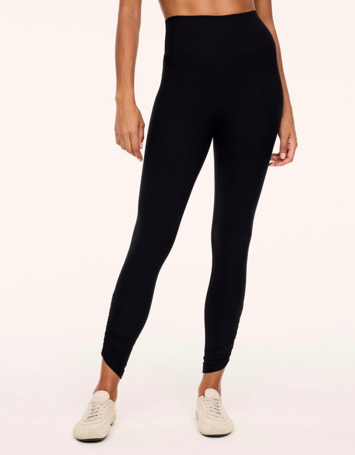 Spanx Very Black Ruched Full Length Leggings