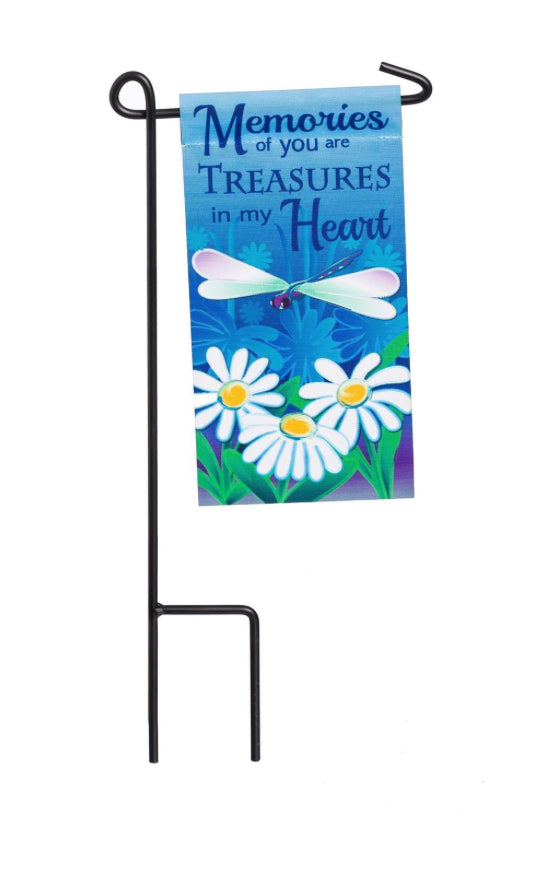 Evergreen Memorial Sentiment Mini Flags