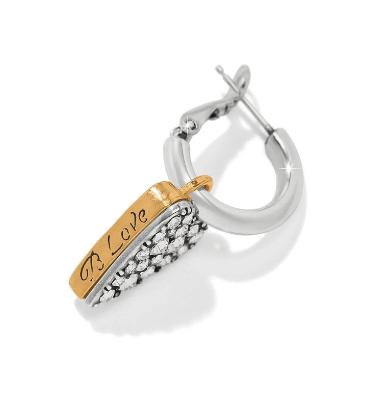 Brighton Love Messages B Love Reversible Hoop Earrings