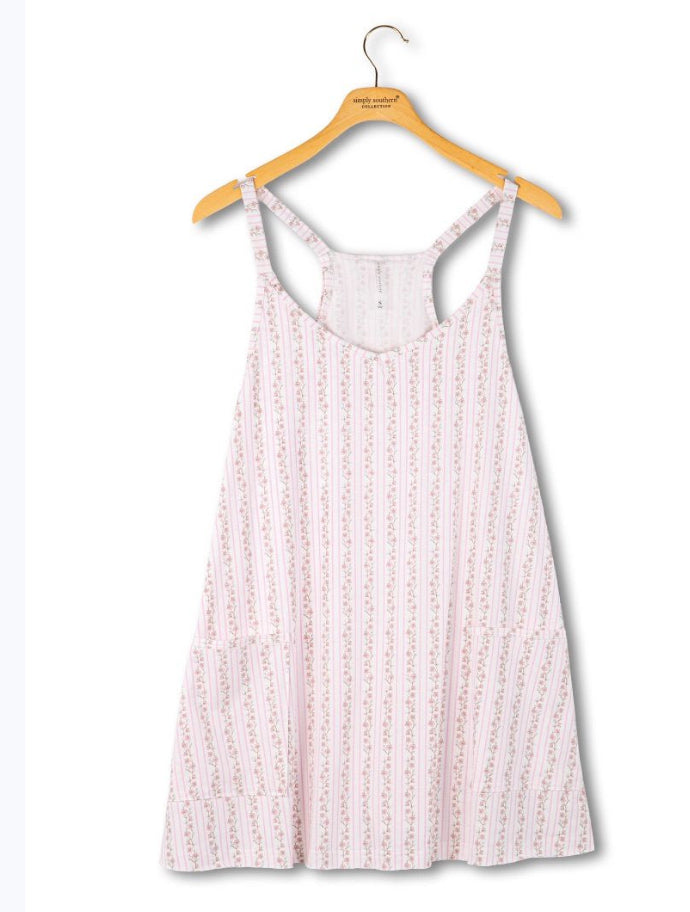 Simply Southern Blush Floral Pattern Tara Romper