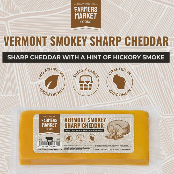 Farmers Market Foods Vermont Smokey Sharp Cheddar 7oz