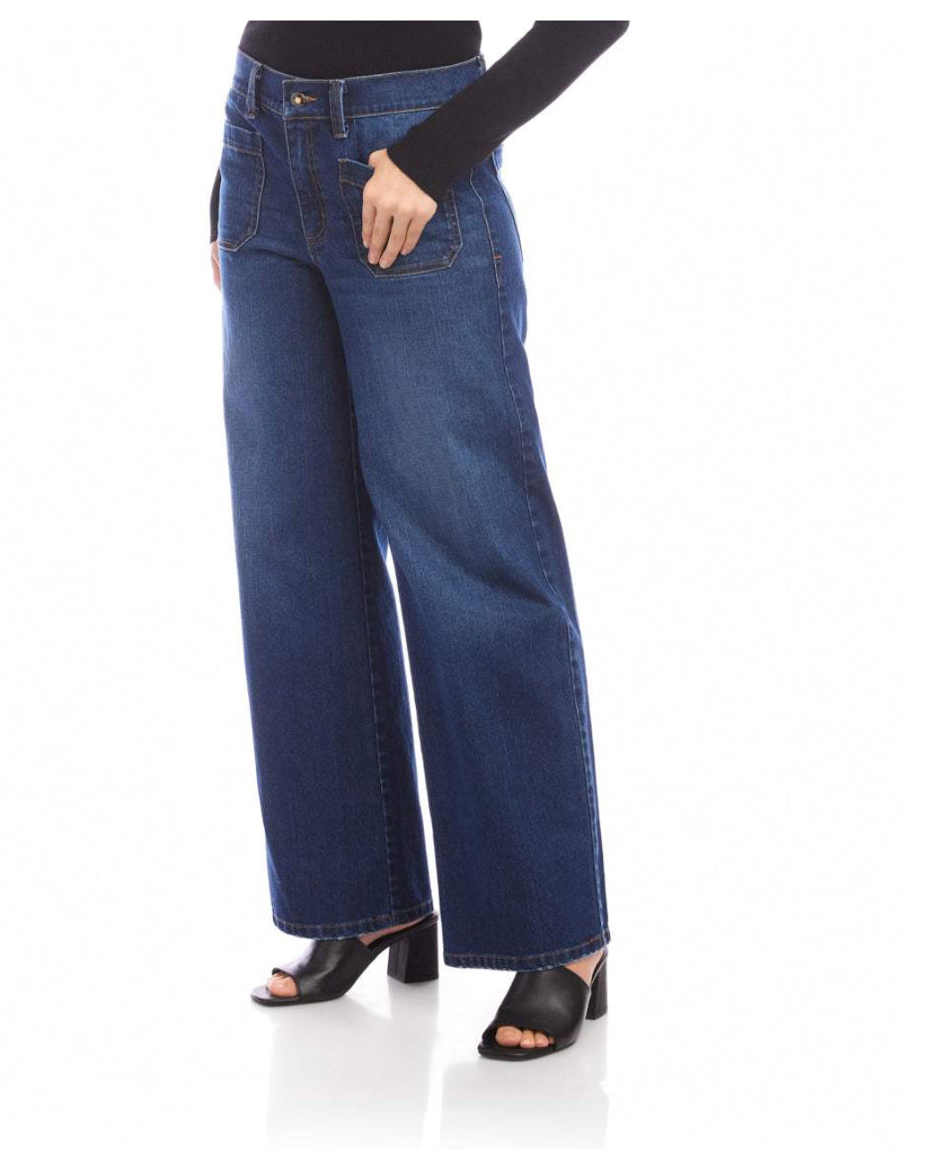 Karen Kane Lauren Patch Pocket Denim Jean