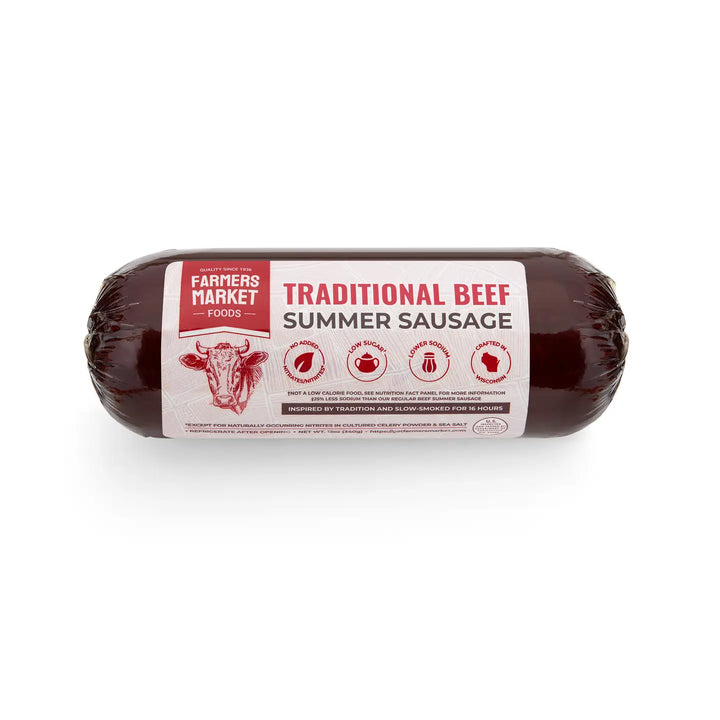 Farmers Market Foods No Nitrate/Nitrite Traditional Beef Summer Sausage 12oz