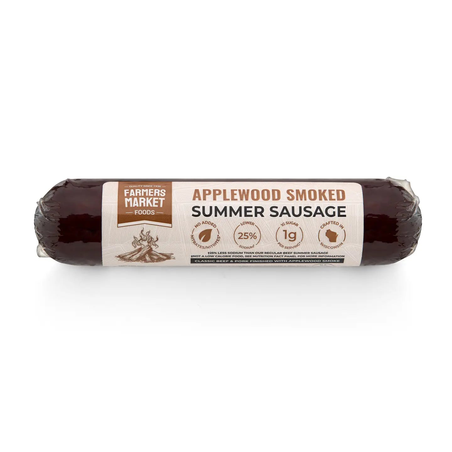 Farmers Market Foods No Nitrate/Nitrite Applewood Smoked Summer Sausag ...