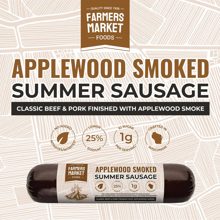 Farmers Market Foods No Nitrate/Nitrite Applewood Smoked Summer Sausage 5oz