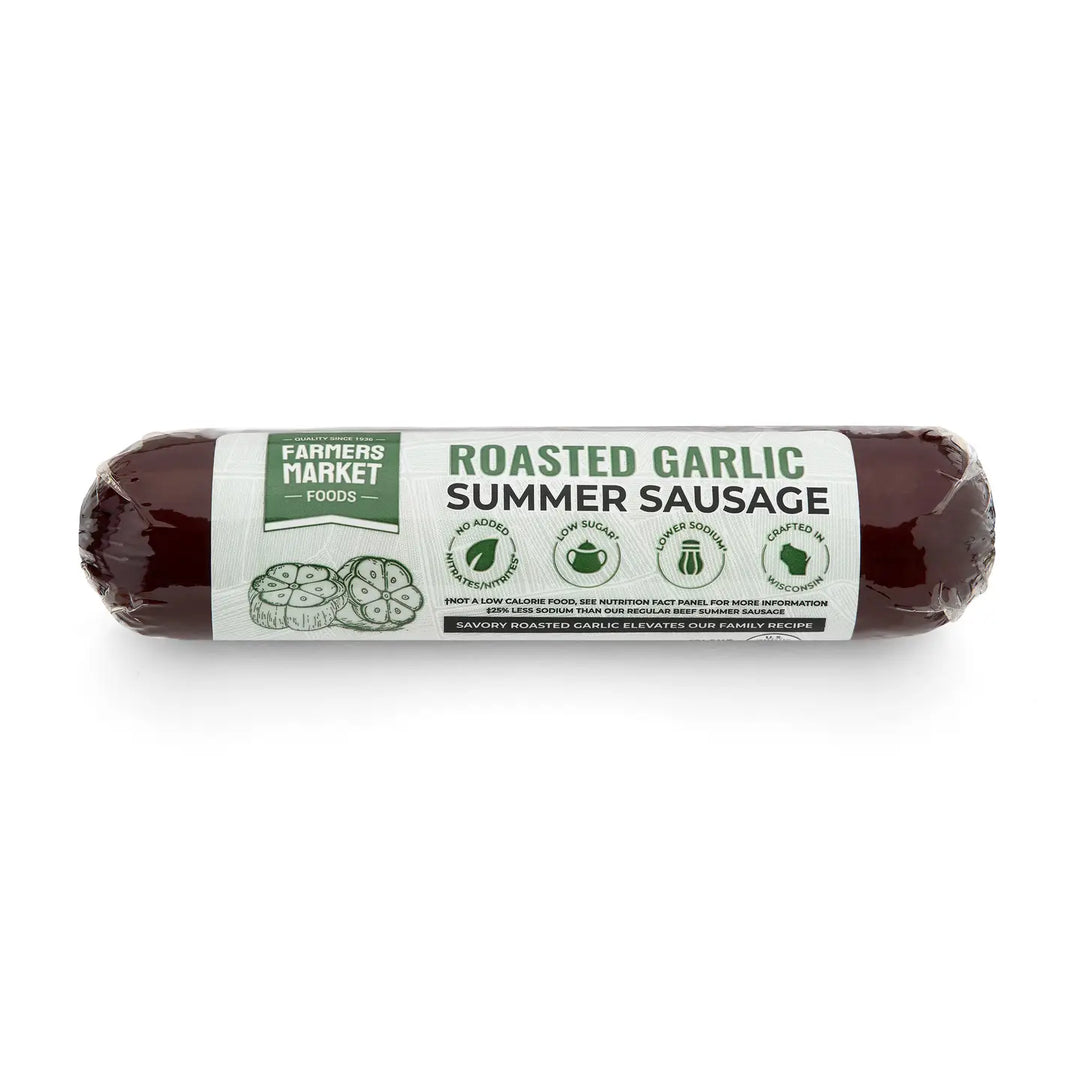 Farmers Market Foods No Nitrate/Nitrite Roasted Garlic Summer Sausage 5oz