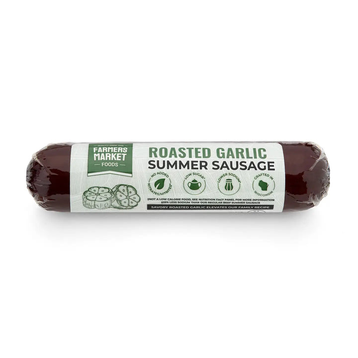 Farmers Market Foods No Nitrate/Nitrite Roasted Garlic Summer Sausage 5oz