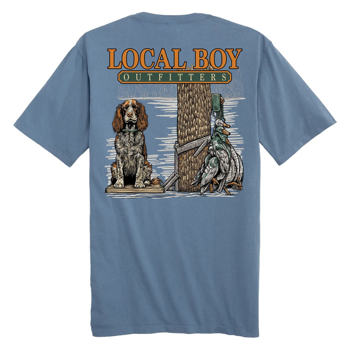 Local Boy Outfitters Slate Youth Spaniel Short Sleeve Tee