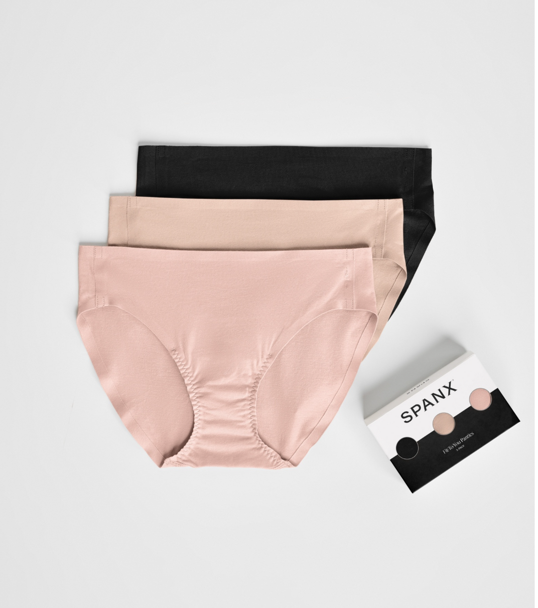 Spanx 3-Pack Fit-To-You Panties - One Size