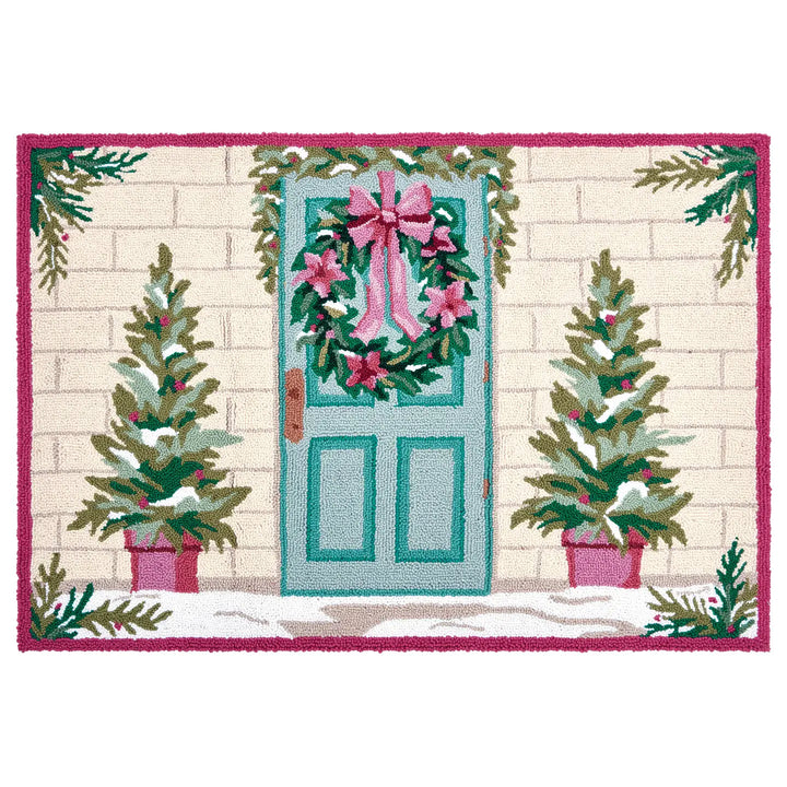 Peking Handicraft Holiday Front Porch Hook Rug