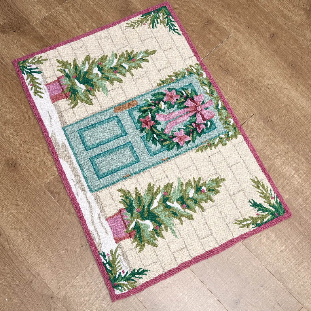 Peking Handicraft Holiday Front Porch Hook Rug