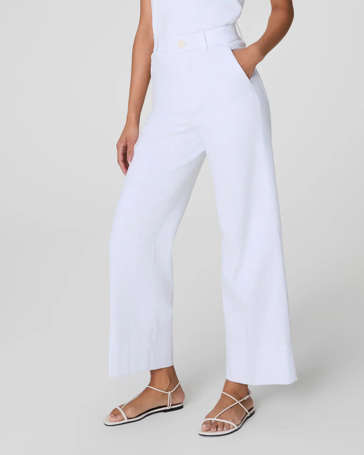 Spanx Classic White Tall Stretch Crop Wide Leg 2.0 Pant