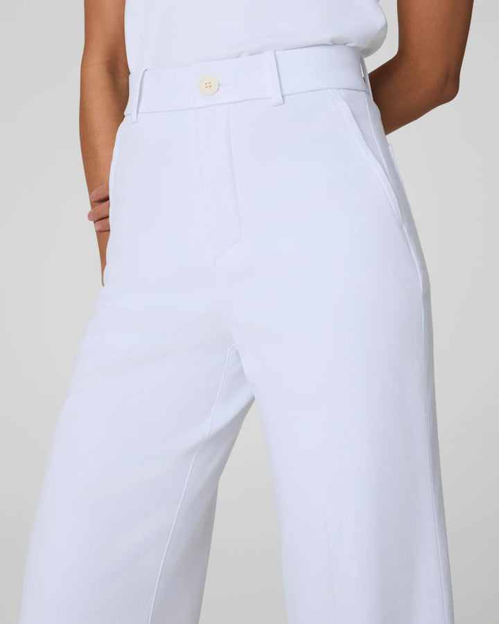 Spanx Classic White Tall Stretch Crop Wide Leg 2.0 Pant