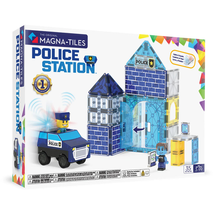 Magna-Tiles Police Patrol Station -  35 Piece Set