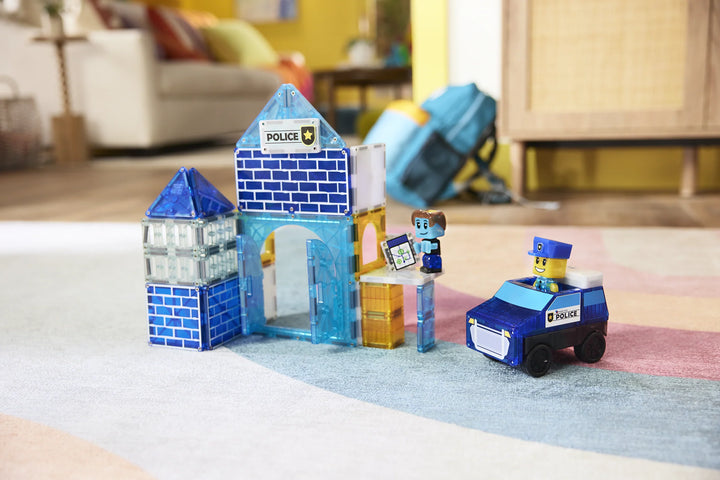 Magna-Tiles Police Patrol Station -  35 Piece Set