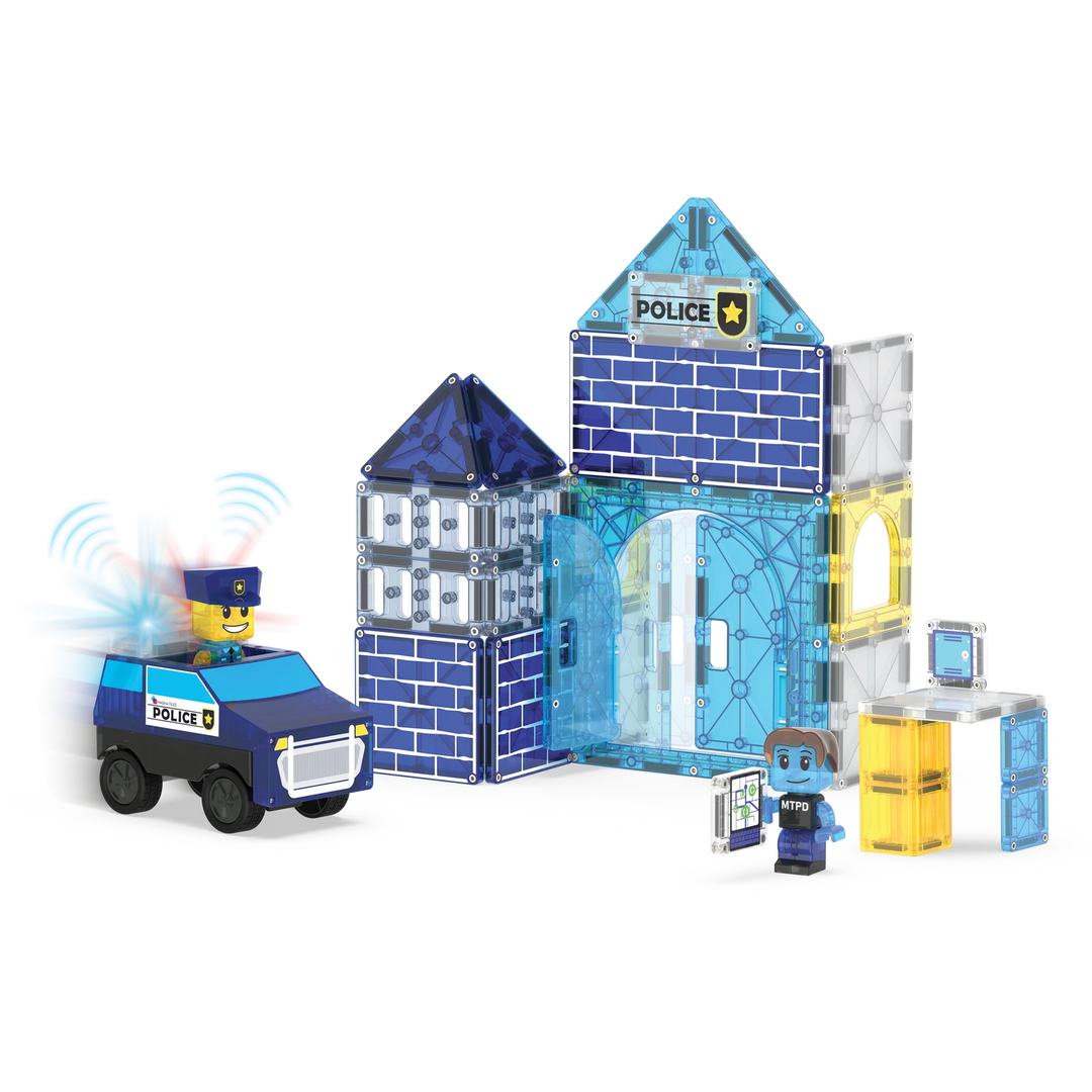 Magna-Tiles Police Patrol Station -  35 Piece Set