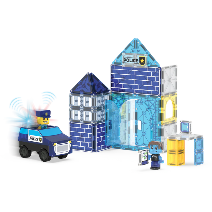 Magna-Tiles Police Patrol Station -  35 Piece Set